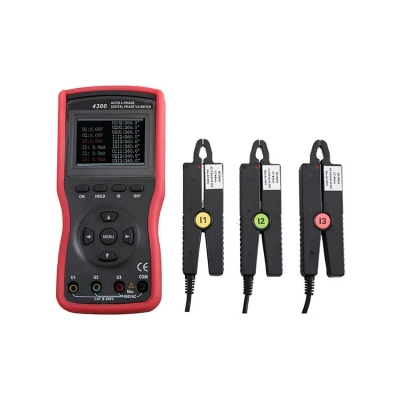 Xtester-ETCR4300 Special power cable wire three-phase digital phase voltmeter AC 0.00V-600V,AC0mA-20.0A/0.0W-12kW