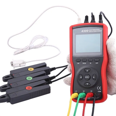 Xtester-ETCR4300 Special power cable wire three-phase digital phase voltmeter AC 0.00V-600V,AC0mA-20.0A/0.0W-12kW
