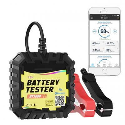 Musktool- BT1000 Car Battery Tester 12V 100-2000CCA Battery Tester Analyzer Digital Charging System Alternator Test for Car
