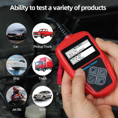 Musktool- BA101 DC12V Automotive Battery Test and Print Analyzer alternator Tester BA101 High precision automatic temperature compensation