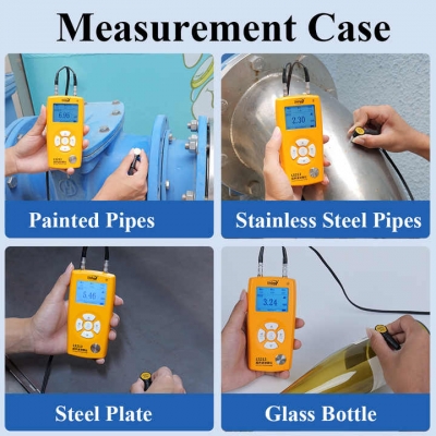 Musktool- LS213 Digital Ultrasonic Metal Thickness Gauge Meter Through Coating Portable Tester