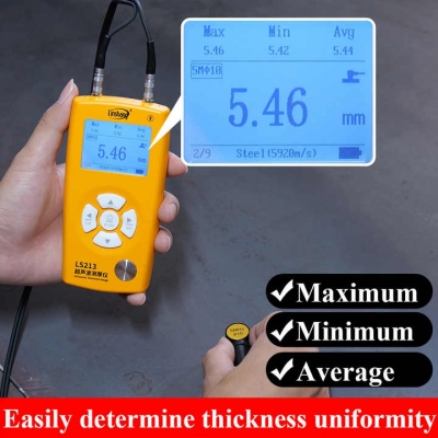 Musktool- LS213 Digital Ultrasonic Metal Thickness Gauge Meter Through Coating Portable Tester