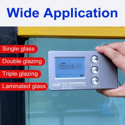 Musktool- LS201 Digital Hollow Glass Thickness Meter Gauge Double Triple Glazing Measuring Tool Laser v