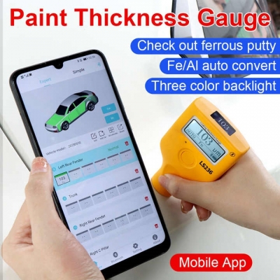 Musktool- LS236 Portable Coating Thickness Gauge Dual Screen Car Paint Checker Meter
