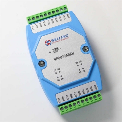 Musktool- WP8025ADAM 8-Channel Wellpro  RS485 MODBUS RTU Communications relay SPST output module isolated