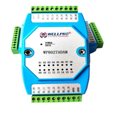 Musktool- WP8027ADAM 16 channels Digital output module RS485 MODBUS RTU Communications Optocoupler isolated