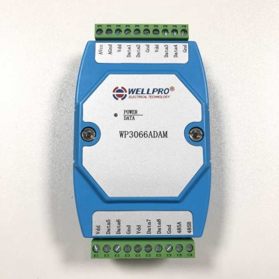 Musktool- WP3066ADAM 8 Channel  Wellpro RS485 RTU MODBUS Communications Input Temperature Acquisition Module