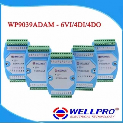 Musktool- WP9039ADAM Wellpro RS485 MODBUS RTU Communications 6V 4DI 4DO 0-10V Digital Input And Output Module