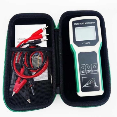 Musktool- EY1800W(5-1800W) LCD MPPT Solar Panel Multimeter Solar Panel Tester Intelligent Current Tester Voltage Tester Digital Power Photovoltaic Meter VOC
