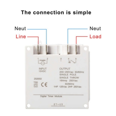 Musktool- ET-05 110v Digital Timer Switch Ac Timer Delay