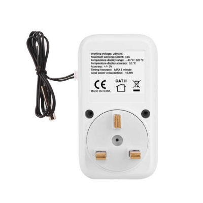 Musktool- STC01A-UK High Precision Intelligent Thermostat EU Plug Microcomputer Temperature Controller Switch