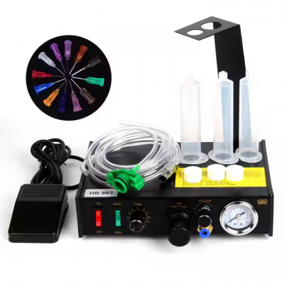 Musktool-HB982 Epoxy Resin Dispensing Controllers Liquid Glue Dispensing Machine Bench Automatic Glue Dispensing Machine