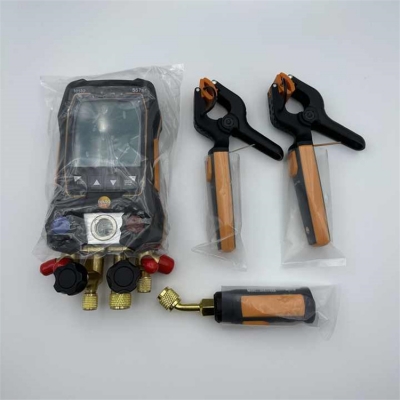 Musktool-Testo 557s Smart Vacuum Kit - Smart Digital Manifold With Wireless Vacuum and Clamp Temperature Probes