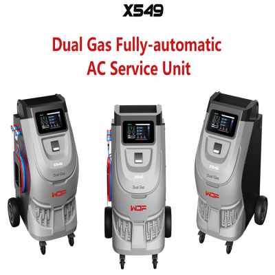 Musktool-X549 Dual Gas Fully Automatic A/C Service Unit Gas Charger Air Conditioner AC Car Machine 1234A AC Recovery Machine