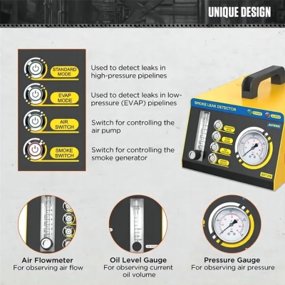 Musktool-Professional Automotive Leak Detection Evap Leak Smoke Tester AUTOOL SDT208 Smoke Generator for Leak Detection