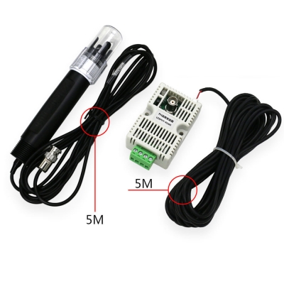 Musktool-TDS EC Transmitter 4-20mA RS485 0-5V 0-10V Analog PH Temperature Sensor Combination Ph Electrode