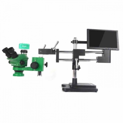 Musktool- RL-M5T-STL2 Trinocular Stereo Microscope + RL-033D Light Source + 0.5ctv Adapter + MC1 4k HD Camera for Cell Phone Printed Circuit Board Repairs