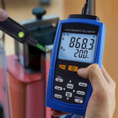 Musktool-AC/DC Gaussmeter Magnetic Field 3000mT  Strength Meter Teslameter Magnetometer