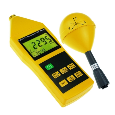 Musktool-3-Axis Triaxial RF Field Meter 10MHz to 8GHz Field Strength Detector Tester W Tripod Mounting & Alarm Electromagnetic Radiation