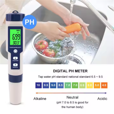 Musktool-EZ-9909A-Newest 5 in 1 TDS/EC/PH/Salinity/TEMP Water Quality Tester With Electrode Replaceable Can Measured Non-sea Salinity