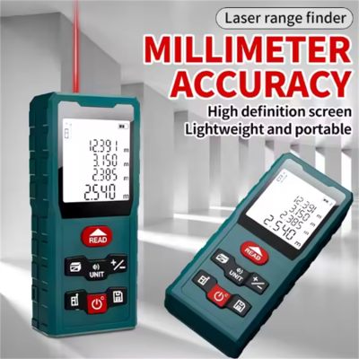Musktool-KL03 100m Laser Rangefinder Digital Mini Range Finder Laser Tape Distance Ruler Sensor Distance Meter