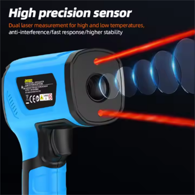 Musktool-40-1600C Pyrometer Infrared Thermometer Gun Temperature Measurement Electronic Hygrometer Digital Industry Thermometer
