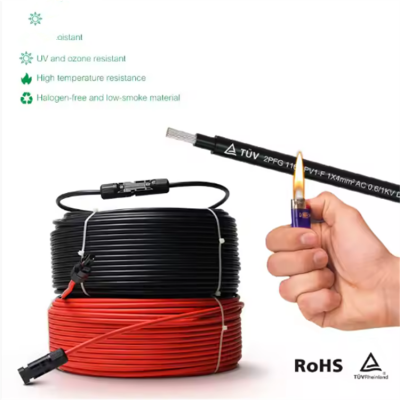 Musktool-PV-2x4mm2-Solar Industrial PV Interconnect Cables 6/10/16mm2 Tinned Copper Single-core Cable With a Service Life of 25 Years