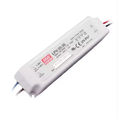 Musktool-Wholesale LPV-35 12V 24V 35W LED PC Mean Well Waterproof Power Supply 5V 15V 36V Single Output Switching with 3A and 5A Current