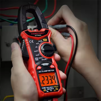 Musktool-Habotest HT206A True RMS Ammeter Budget Electrical Ampere Tester AC Amp 600A Current Multimeter Digital Clamp Meters