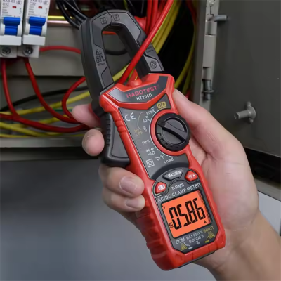 Musktool-HABOTEST HT206D DC AC Current alligator Clip Multimeter Tester Best True Rms Digital Amp Clamp Ampere Meter on Voltage Ammeter