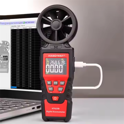 Musktool-HABOTEST HT625B Handheld With USB Digital Anemometer Price Electronic Wind Speed Meter Tester 9999counters with Analog Display