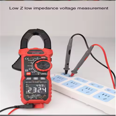 Musktool-HABOTEST HT208D VFD Digit NCV Capacitance Frequency Inrush 1000A AC DC Amp Digital Clamp Meter Multimeter AC/DC CE