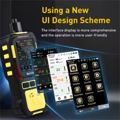 Musktool-k-600m1-For Bosean Portable 6-in-1 Gas Analyzer Detector Handheld NH3 and Methane Leak Detector with Pipe Pump for Ammonia Detection