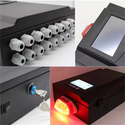 Musktool-RS485/4-20mA Fixed Gas Detector CL2 O2 NH3 Touch Screen Gas Alarm Controller Personal Alarm