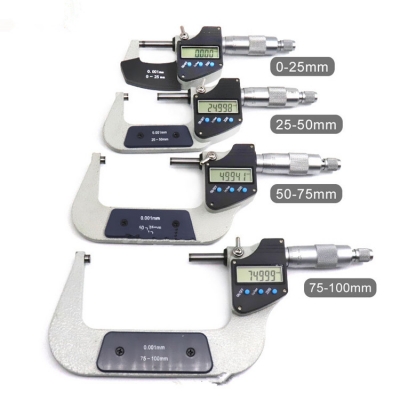 Musktool-CTM025-0-25MM0-1 2-way Electronic Digital Outside Micrometer with Laser Engraved Scale and Carbide Tipped