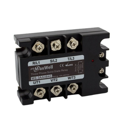 Musktool-MS-3AA4840 40amp Ac to Ac 3 Phase SSR Relay with High Power Contact Load and Epoxy Protection
