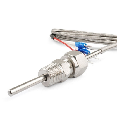 Musktool-High Accuracy Class a RTD Temperature Probe PT100 3 Wires with Movable Fitting