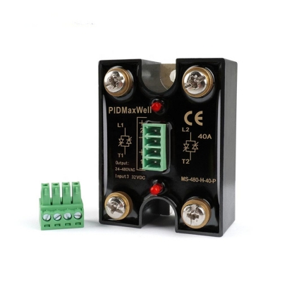 Musktool-MS-480H-40-P-High Quality 40A Solid State Relay (SSR) Stable Two-Channel Dual Loop Design with 2 Input and 2 Output