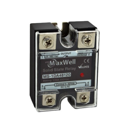 Musktool-MS-1DA48120 Single Phase 120A Miniature Solid State Relay Low Power General Purpose with Sealed Protection