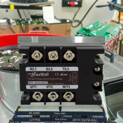 Musktool-MS-3AA4825-Three Phase 25A Industrial Solid State SSR Relay 90-280VAC Input 24-480VAC Output High Power Contact for MotorHeater Control