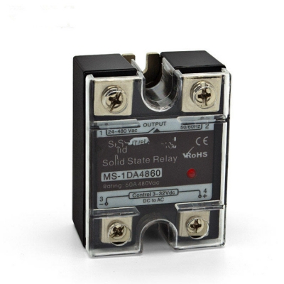Musktool-MS-1DA4860 60A DC to AC SSR Relay Single Phase 24-480VAC Output for Industrial Heating Motor Control