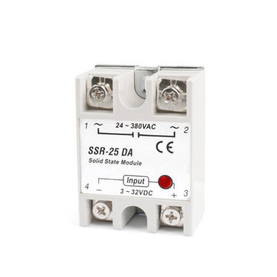 Musktool-SSR25DAS Single Phase Solid State Relay 25A 5V Rated Voltage Max Switching Current Miniature Size with Sealed Protection