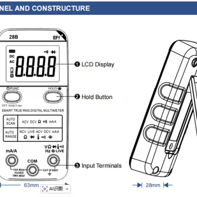Musktool-28B NEW POCKET MULTIMETER